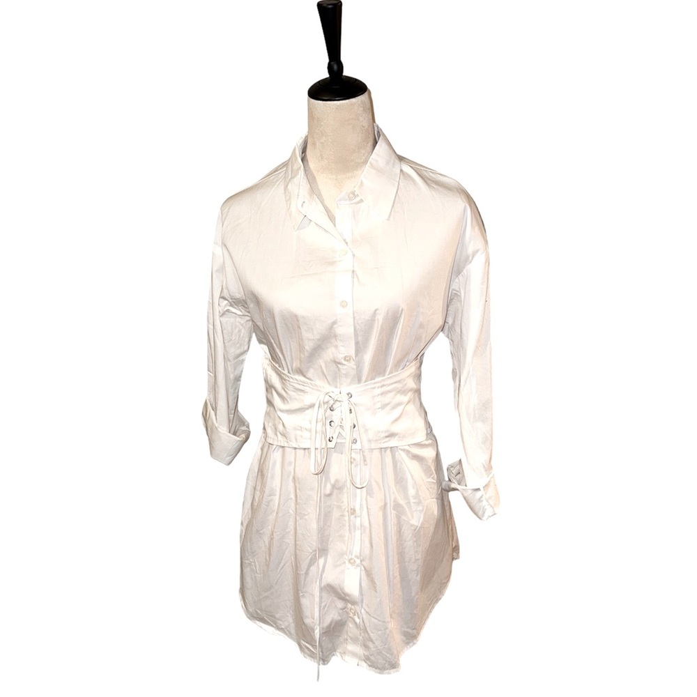 White shirt dress